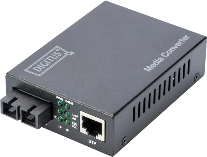 Media konwerter Digitus Gigabit Ethernet, Singlemode SC, RJ45 (DN-82121-1) - obraz 1