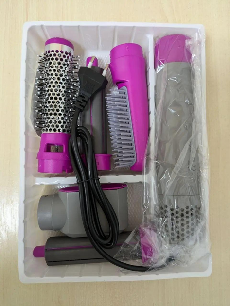 Мультистайлер 5 в 1 для завивки и укладки волос с насадками на 1000 Вт Hot AIR Styler фен щетка для волос (770) - изображение 8