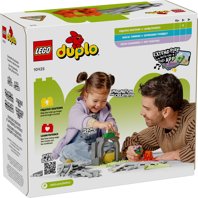 Zestaw klocków LEGO DUPLO Town Tunel i tory kolejowe-zestaw rozszerzający 20 elementów (10425) - obraz 9
