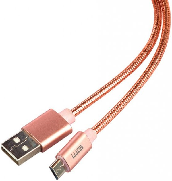 Kabel Winner Group USB Type-A - micro USB M/M 1 m Metallic Pink (8591194086311) - obraz 1