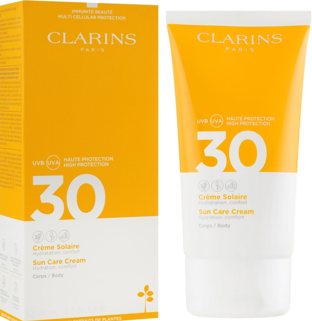 Солнцезащитный крем для тела Clarins Sun Care Cream SPF30 150ml - изображение 2