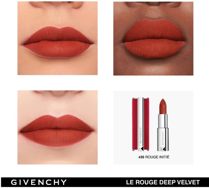 Помада для губ Givenchy Le Rouge Deep Velvet 35 Rouge Initie 3.4g - Фото 3 Помада для губ Givenchy Le Rouge Deep Velvet 35 Rouge Initie 3.4g - зображення 3