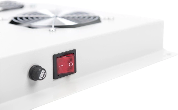 Sufitowa jednostka chłodząca do szaf serwerowych Digitus Unique & Varioflex-N 2 x Fans Grey (DN-19 FAN-2-N) - obraz 3