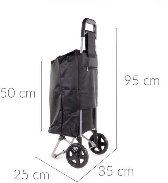 Сумка-візок 5five Simply Smart Shopping 30 л чорна (3560238558256) - зображення 6