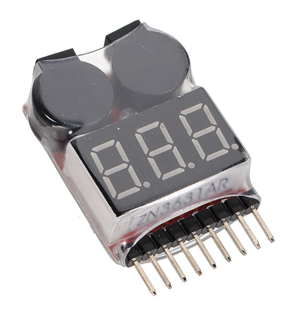 Світлодіодний індикатор напруги Lipo/Li-ion/LiMn/LiFePo4 1-8S, тестер низької напруги, зумер - Фото 1 Світлодіодний індикатор напруги Lipo/Li-ion/LiMn/LiFePo4 1-8S, тестер низької напруги, зумер - зображення 1