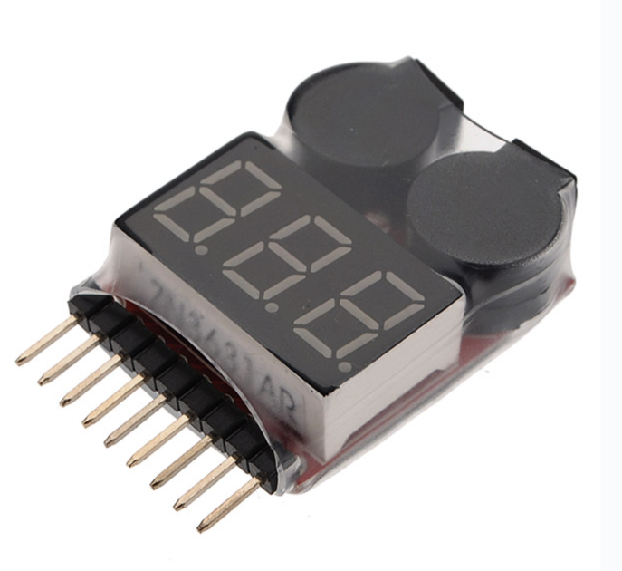 Світлодіодний індикатор напруги Lipo/Li-ion/LiMn/LiFePo4 1-8S, тестер низької напруги, зумер - Фото 4 Світлодіодний індикатор напруги Lipo/Li-ion/LiMn/LiFePo4 1-8S, тестер низької напруги, зумер - зображення 4