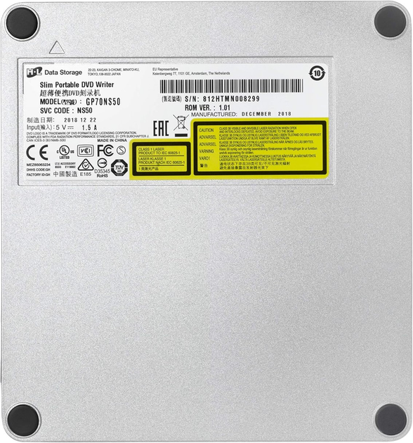 Zewnętrzny napęd optyczny Hitachi-LG 8x Portable DVD Rewriter with M-DISC (GP70NS50.AHLE10B) - obraz 3