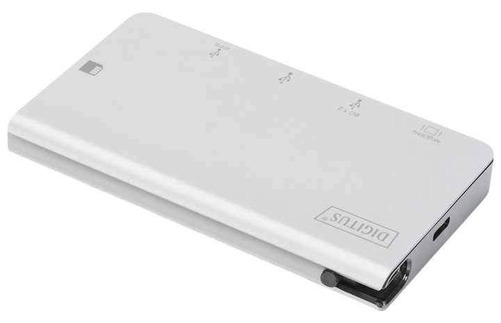 Stacja dokująca Digitus Multiport Travel Dock USB Type-C Silver (DA-70867) - obraz 2