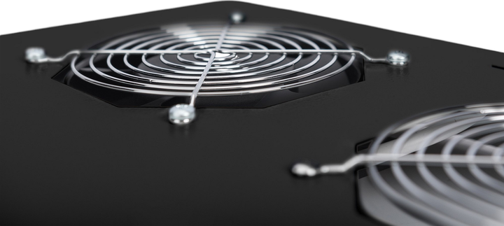 Потолочный блок охлаждения для серверных шкафов Digitus Unique & Varioflex-N 2 x Fans Black (DN-19 FAN-2-B-N) - изображение 4