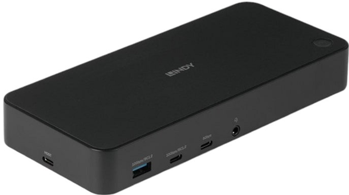 Stacja dokująca Lindy DST-Pro Universal USB Type-C - USB x3, USB Type-C x2, HDMI x3, DP x2, RJ-45, 3.5 mm Black (4002888433662) - obraz 2