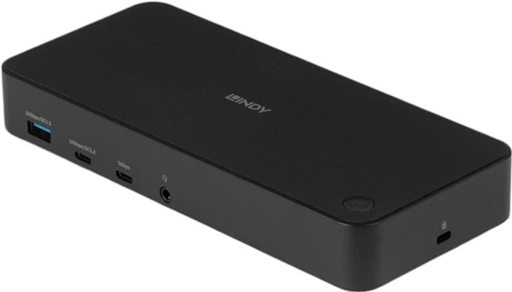 Док-станція Lindy DST-Pro Universal USB Type-C - USB x3, USB Type-C x2, HDMI x3, DP x2, RJ-45, 3.5 mm Black (4002888433662) - зображення 3