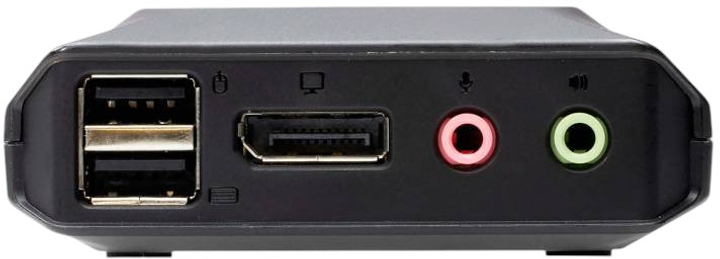 KVM-перемикач ATEN CS52DP Hybrid 2-Port USB-C DisplayPort Black (4710469341311) - зображення 2