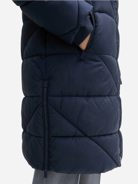 Куртка зимова довга жіноча Tom Tailor 1042916 XL Темно-синя (4068127249944) - зображення 4