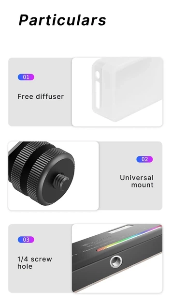 Накамерный свет светодиодная панель ULANZI VL120 RGB Black с регулятором яркости и 20 светоэффектами (2500-9000K, 3100мАч) - Фото 9 Накамерный свет светодиодная панель ULANZI VL120 RGB Black с регулятором яркости и 20 светоэффектами (2500-9000K, 3100мАч) - изображение 9