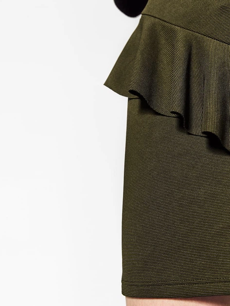 Юбка мини летняя прямая женская Zara 01131295505 М Зеленая (ZP01131295505037) - изображение 7
