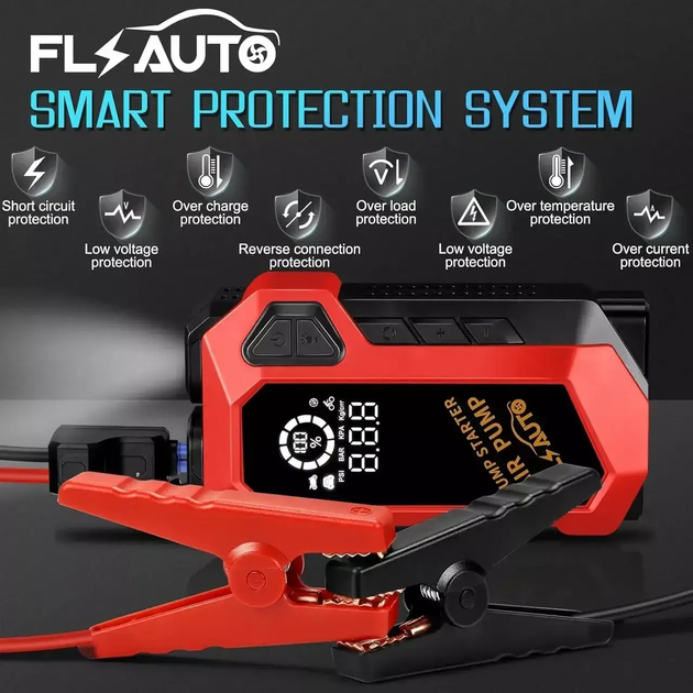 Пусковое автомобильное устройство для аккумулятора Jump StaRter + компресор 00955688 - изображение 5