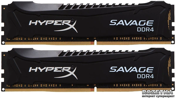 Оперативная память Kingston DDR4-2800 16384MB PC4-22400 (Kit of 2x8192) HyperX Savage Black (HX428C14SB2K2/16) - изображение 2