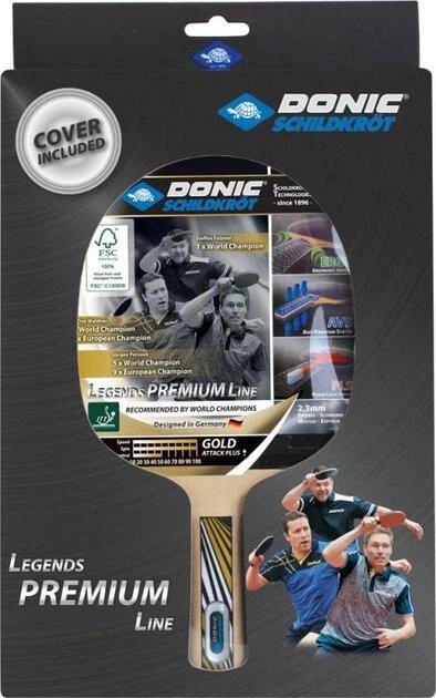 Ракетка для настольного тенниса Donic-Schildkrot Legends Gold Line 754431 (Оriгинал) - Фото 4 Ракетка для настольного тенниса Donic-Schildkrot Legends Gold Line 754431 (Оriгинал) - изображение 4