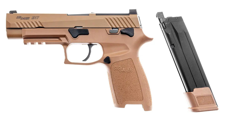 Пістолет страйкбольний Sig Sauer Air ProForce P320-M17 Blowbak Green Gas кал. 6 мм ВВ. Tan - зображення 2