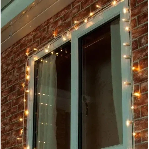 Гирлянда уличная "Нить" Xmas на 10 м 300 LED от сети с контроллером Теплый белый - Фото 7 Гирлянда уличная "Нить" Xmas на 10 м 300 LED от сети с контроллером Теплый белый - изображение 7