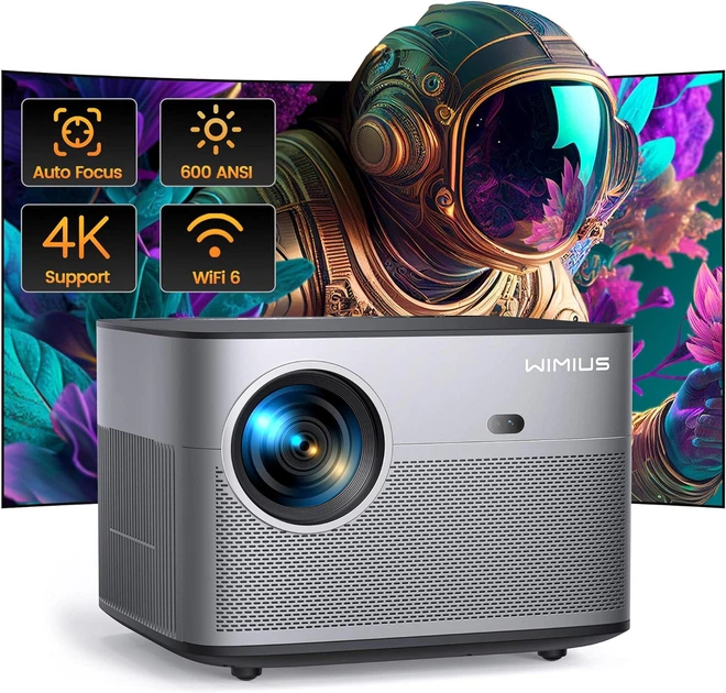 WIMIUS プロジェクター　p64 Проектор Wimius P64 1080P 4К 500 ANSI мультимедийный Wi-Fi 6