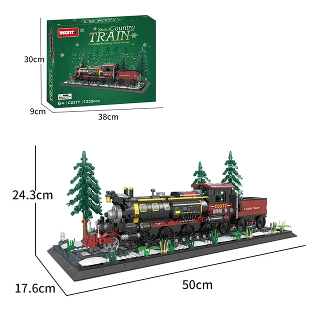 Конструктор потяг Snow Counrty TRAIN розиваючий WOMA 1232 деталей - зображення 2