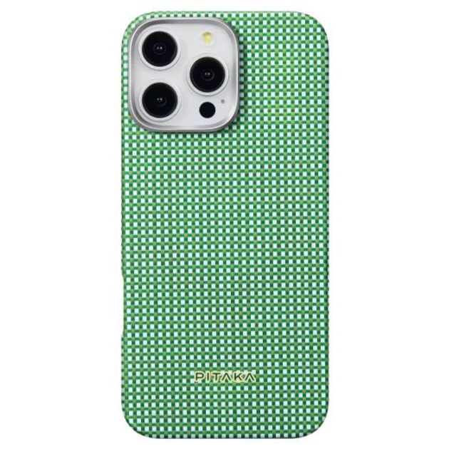 Карбоновый чехол Pitaka Ultra-Slim Case Forest Green для iPhone 16 Pro ...
