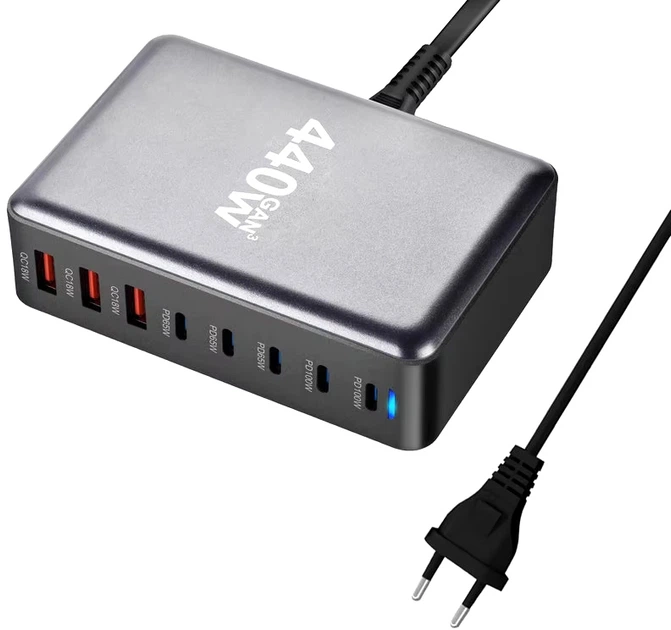 Сетевое зарядное устройство XoKo QC-400 Gan3 440W вилка EU (QC-400) - изображение 3