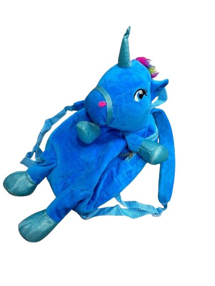 М'який дитячий рюкзак-іграшка Єдиноріг блакитний A-Toys - Фото 1 М'який дитячий рюкзак-іграшка Єдиноріг блакитний A-Toys - зображення 1