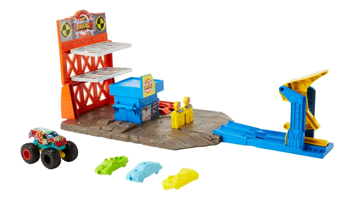 Zestaw do zabawy Hot Wheels Monster Trucks Blast Station Playset (194735036066) - obraz 1