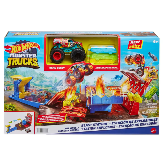 Zestaw do zabawy Hot Wheels Monster Trucks Blast Station Playset (194735036066) - obraz 6