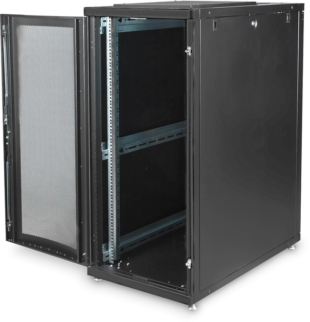 Szafa serwerowa Digitus Unique 19" 26U 600x100 Black (DN-19 SRV-26U-B-1) - obraz 5