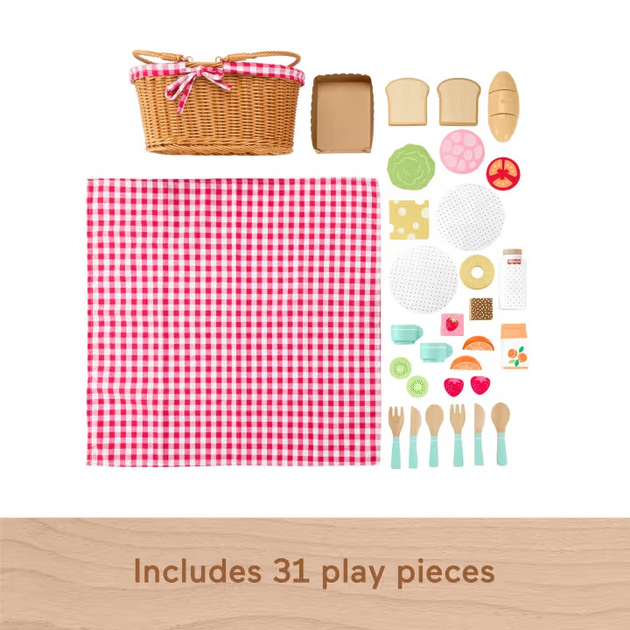 Drewniany zestaw do zabawy Fisher-Price Kosz piknikowy (0194735238569) - obraz 3