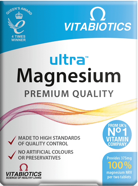 Suplement diety Vitabiotics Ultra Magnesium 375 mg 60 tabletek (5021265245697) - obraz 1