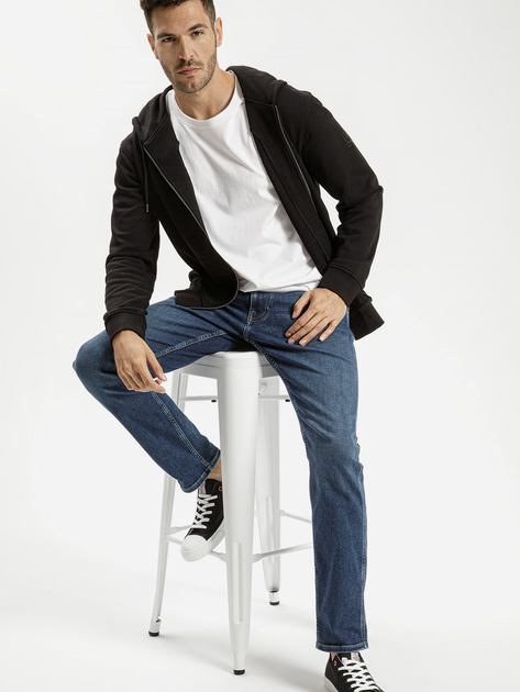 Koszulka męska bawełniana długa Cross Jeans 16013-008 S Biała (8697319662610) - obraz 3