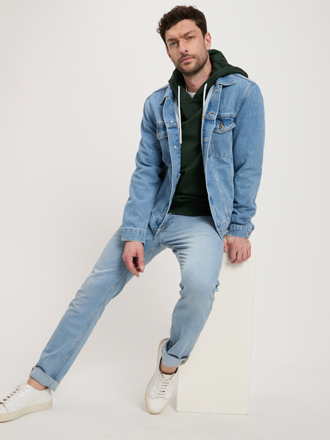 Bluza z kapturem męska Cross Jeans 25450-530 XL Zielona (8697319663945) - obraz 3