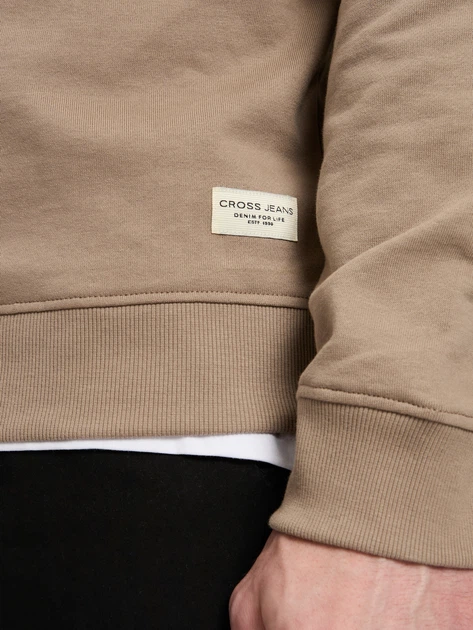 Bluza bez kaptura męska Cross Jeans 25464-383 S Beżowa (8697319663686) - obraz 5