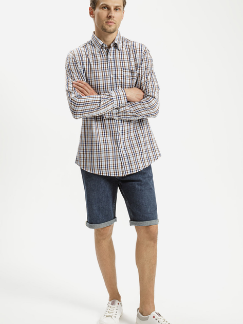 Сорочка бавовняна чоловіча Cross Jeans 35562-025 M Різнокольорова (8697319660944) - зображення 3