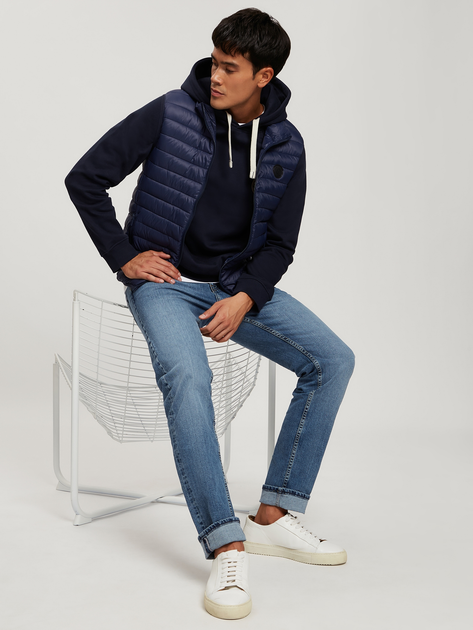 Bezrękawnik męski pikowany Cross Jeans 40282-001 2XL Granatowy (8697319646375) - obraz 3