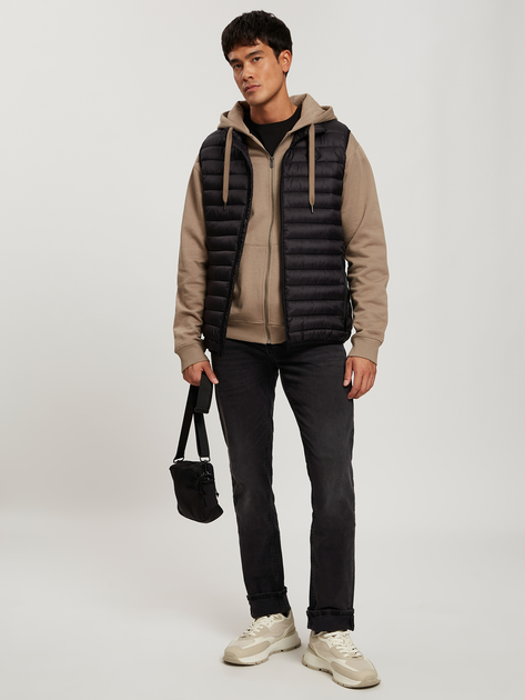 Теплий жилет чоловічий Cross Jeans 40282-020 3XL Чорний (8697319646337) - зображення 3