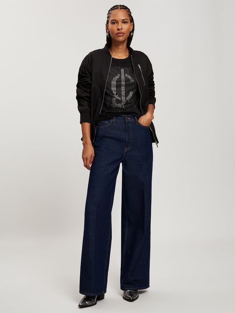 Koszulka damska bawełniana Cross Jeans 56146-020 XL Czarna (8697319674897) - obraz 3