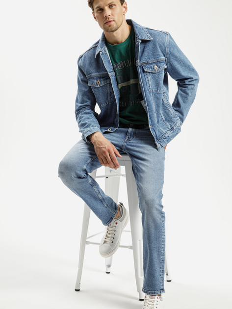 Kurtka jeansowa męska Cross Jeans A 320-020 L Błękitna (3333333218604) - obraz 3