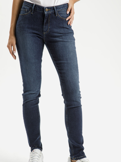 Jeansy skinny damskie Cross Jeans N 497-313 36/30 Granatowe (8697319683479) - obraz 1