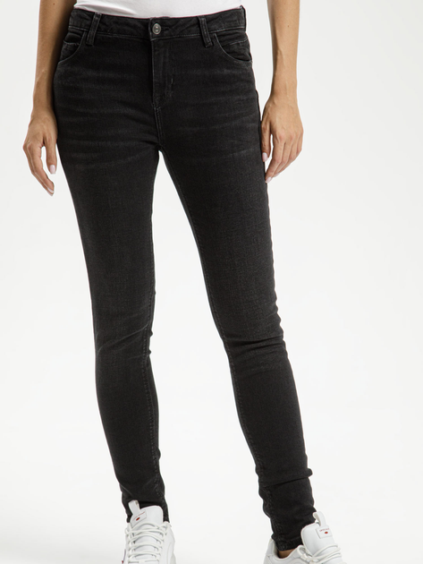 Jeansy skinny damskie Cross Jeans P 419-032 30/32 Czarne (8697319378085) - obraz 1