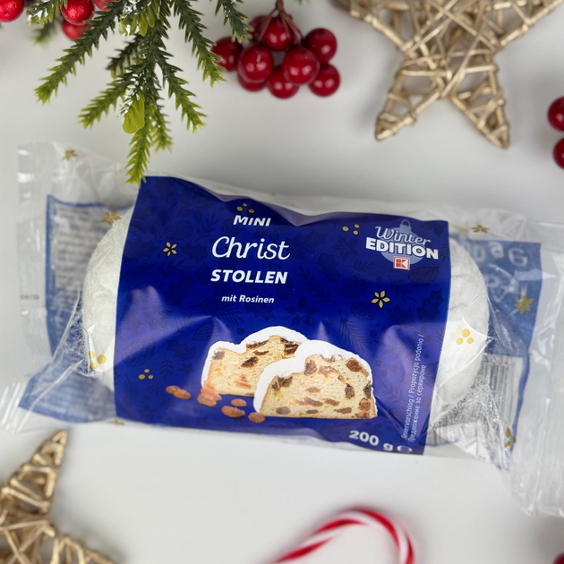 Штолен рождественский кекс Christstollen пирог с изюмом 200 г – ROZETKA ...