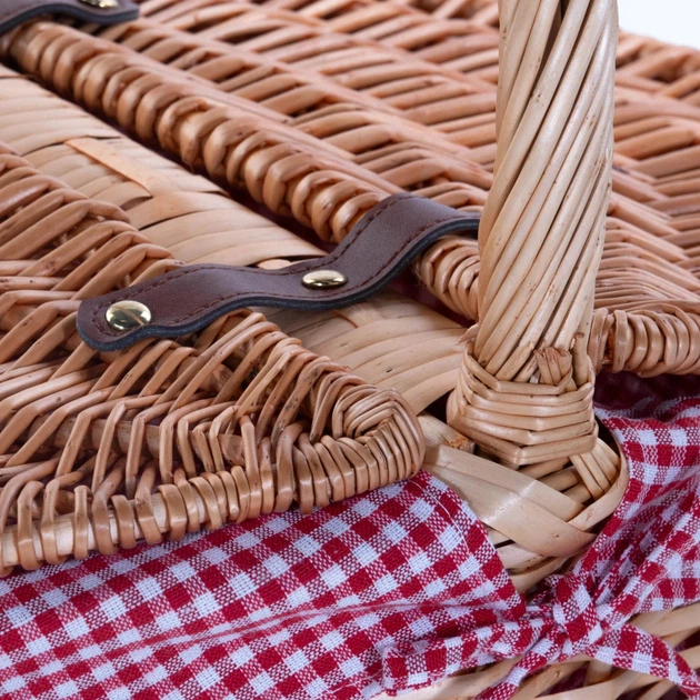 Кошик для пікніка плетений Boltze Home Denya 47 x 34 x 42 см (4066076330201) - зображення 6