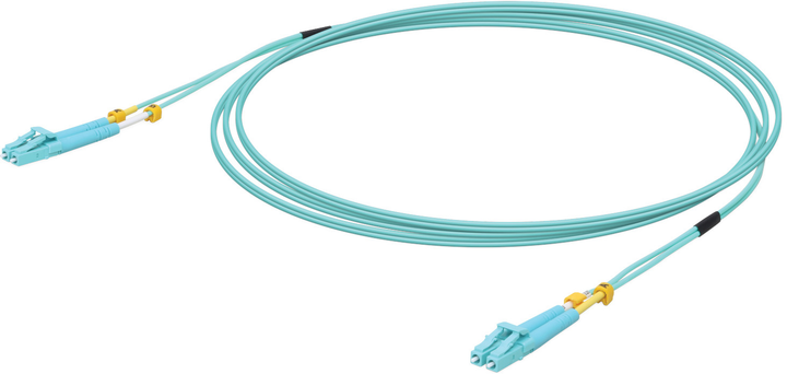 Optyczny kabel patch Ubiquiti LC/LC OM3 50/125 duplex 5 m Aqua (0817882020466) - obraz 1