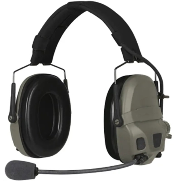 Наушники для стрельбы Ops-Core AMP Communication Headset-Connectorized. NFMI. Верхній тримач. Ranger Green (N101153-02-0006) - изображение 1