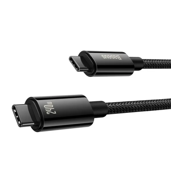 Кабель синхронизации Baseus Tungsten Gold Fast Charging Data Cable Type-C to Type-C 240W 2m, Black - изображение 2
