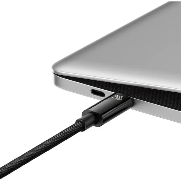 Кабель синхронизации Baseus Tungsten Gold Fast Charging Data Cable Type-C to Type-C 240W 2m, Black - изображение 5